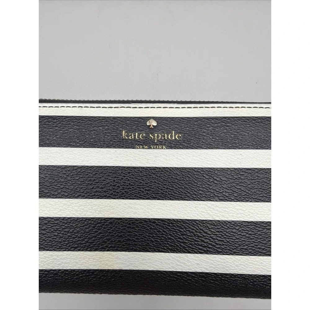 Kate Spade Stripe New York Hyde Lane Michele zip-around Signature Wallet